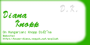 diana knopp business card